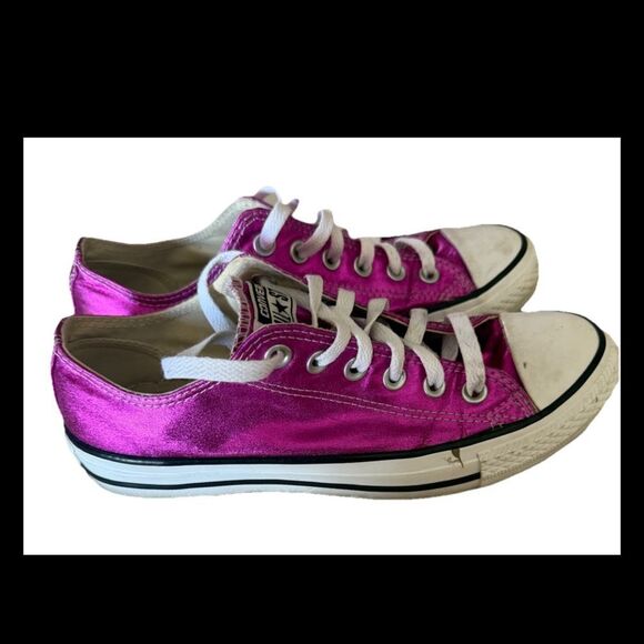 Converse Women's Chuck Taylor Metallic Pink All-Star Women’s Shoes Size 8 - Picture 3 of 8